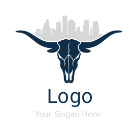 Longhorn skull Houston silhouette 