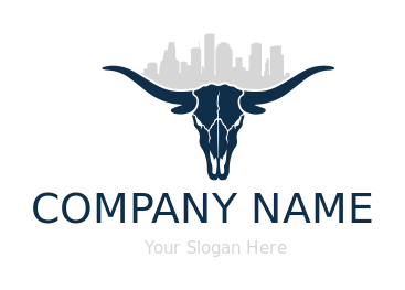 Longhorn skull Houston silhouette 