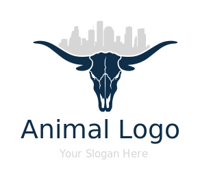 Longhorn skull Houston silhouette