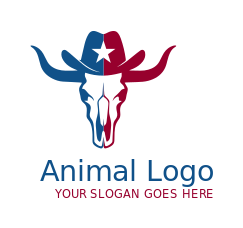 Longhorn Skull in cowboy hat star