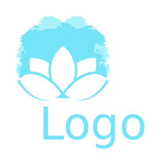 make a beauty logo lotus flower in the splash