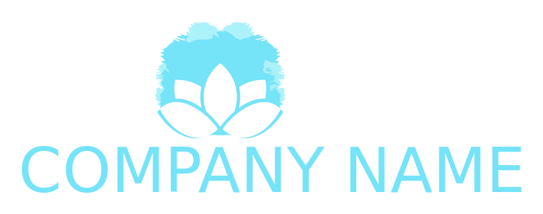 make a beauty logo lotus flower in the splash