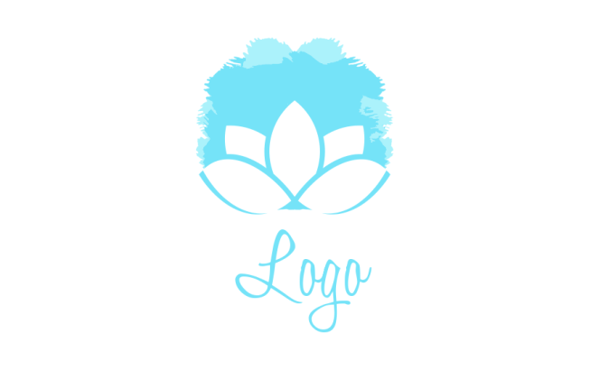 make a beauty logo lotus flower in the splash