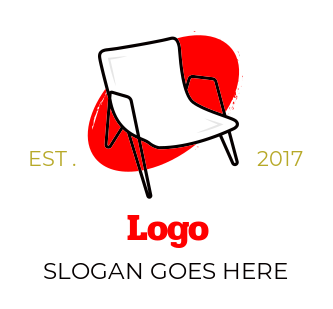 lounge chair in line art icon
