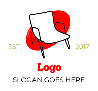 furniture shop logo line art lounge chair