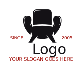 home improvement logo lounge sofa silhouette