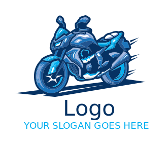 Make an illustrative mechanic logo of naked bike
