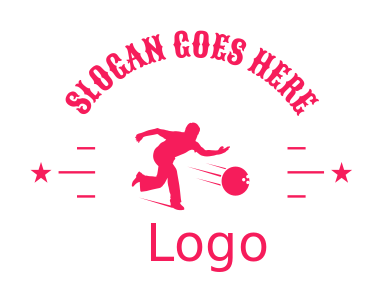 sports logo man bowling fast ball