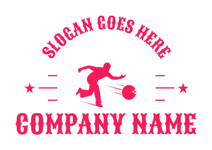 sports logo man bowling fast ball