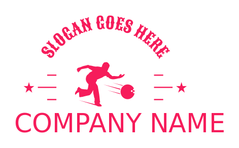 sports logo man bowling fast ball