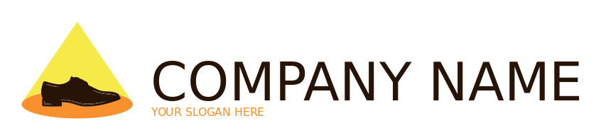 create a store logo man's shoe on spotlight