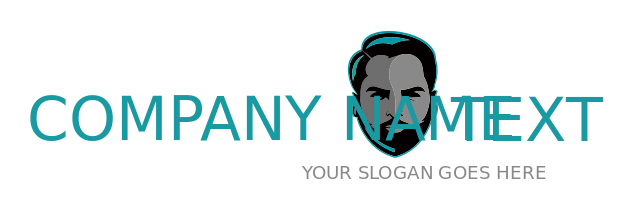 beauty logo symbol man with beard