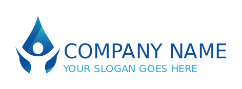 make an energy logo man with raised hands in drop - logodesign.net