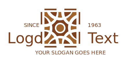 tiling contractor logo mandala in marble square 