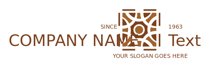 tiling contractor logo mandala in marble square 