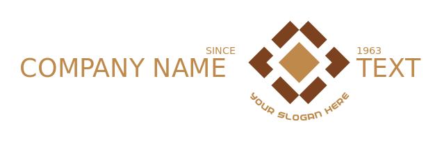 contractor logo marble tile forming cube