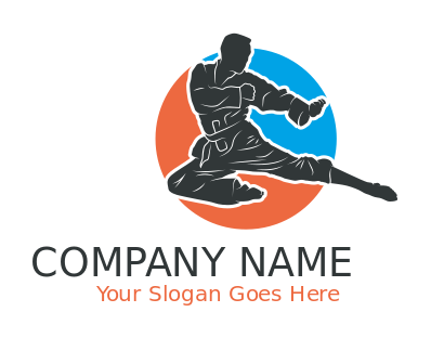 martial arts fighter karate kicking