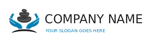 spa logo maker hands holding stones