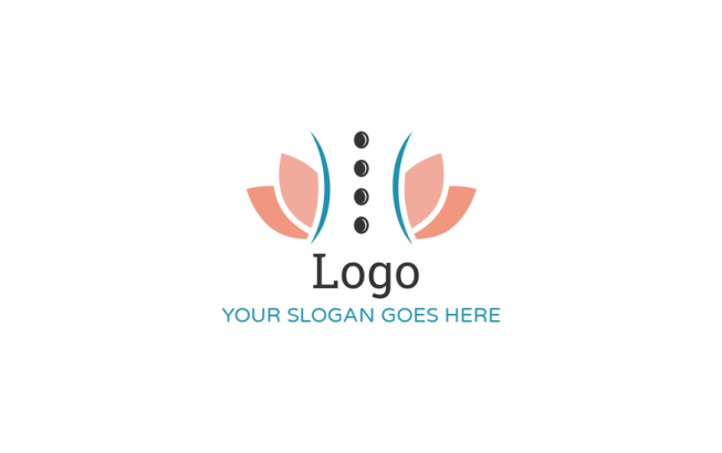 spa logo icon stones and lotus flower