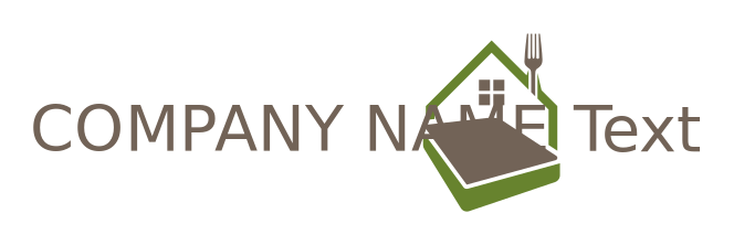 Bed and Breakfast logo mattress house and fork