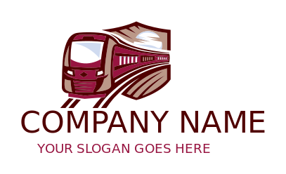 transportation logo image metro train and shield