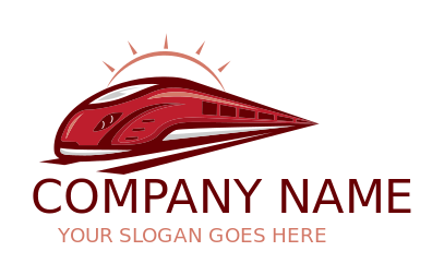 transportation logo online metro train and sun