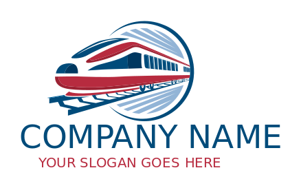 logo maker metro train and tunnel