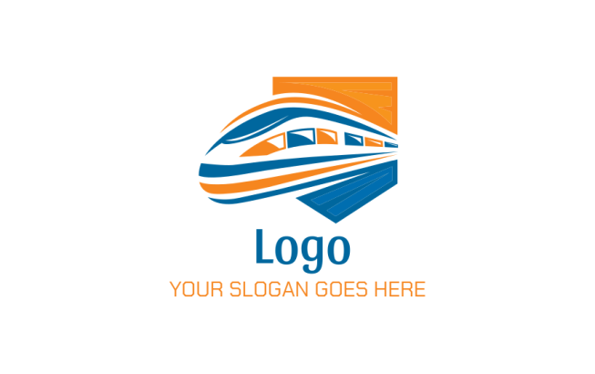 Metro Train in shield logo sample