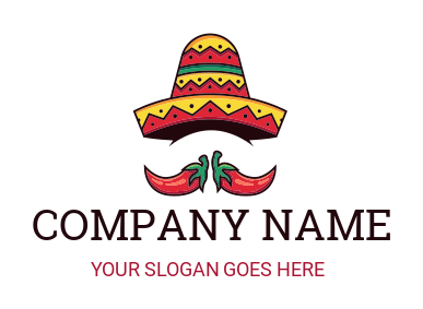 Mexican Restaurant design with sombrero hat