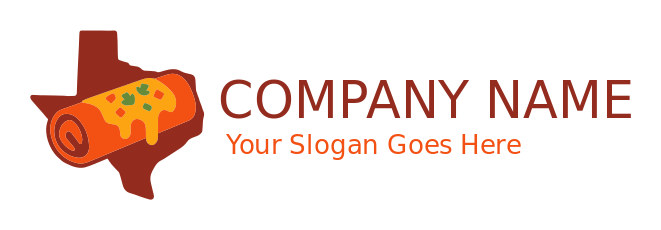 Mexican snack burrito in Texas map 