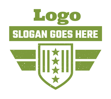 security logo military shield with stars