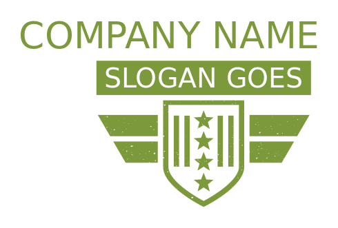 security logo military shield with stars