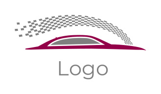 autoshop logo maker minimal car with pixels