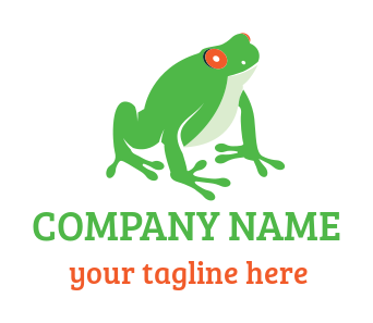 animal logo template frog cartoon