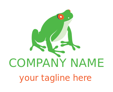 animal logo template frog cartoon