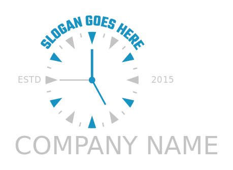 consulting logo minimal clock with needles