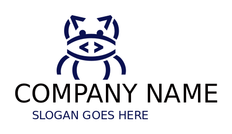 restaurant logo minimal crab made of brackets