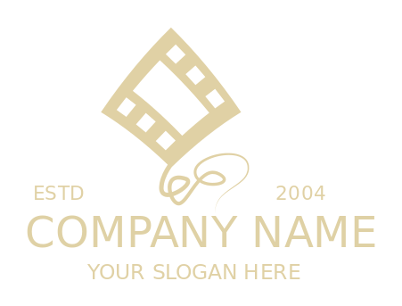 entertainment logo film strip merged in kite