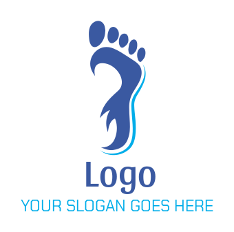 medical logo icon minimal podiatrist footprint