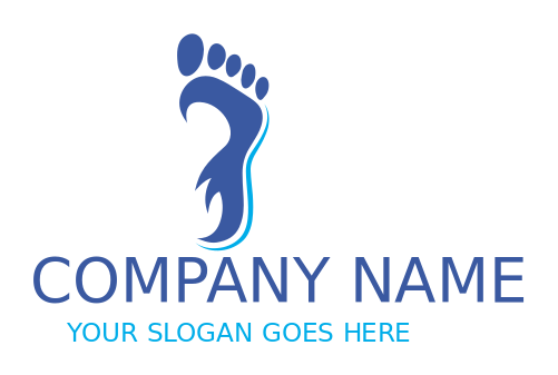 medical logo icon minimal podiatrist footprint
