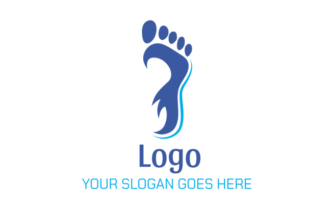 minimal podiatrist footprint logo creator