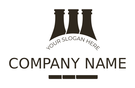 beer pub logo three bottles