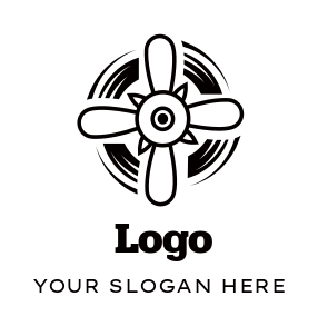 hardware store logo maker minimal style propeller