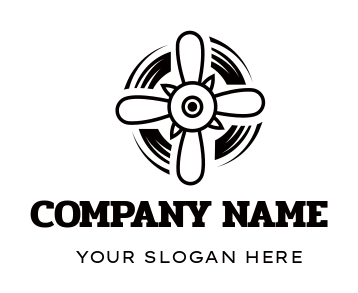 hardware store logo maker minimal style propeller
