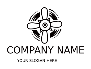 hardware store logo maker minimal style propeller