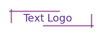 create a text logo modern in L frames