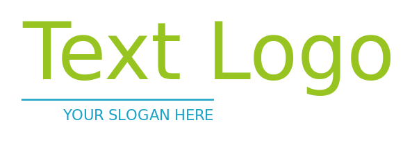 text logo online modern thin font with line