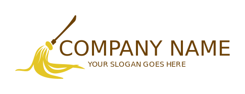 make a cleaning logo mop on the floor