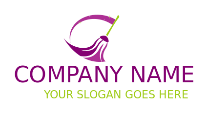 cleaning logo mop making magic swoosh