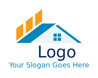 investment logo mortgage home with bar graph